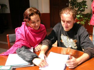 Learning with a Spanish tutor