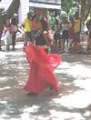 Cuban Girl in Red Dress Dancing
