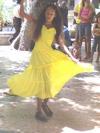 Cuban Girl in Yellow Dress Dancing
