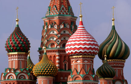 St. Basil's Cathedral on Red square, Moscow, Russia