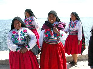 Traditional Dancers at Lake Titicaca, Peru