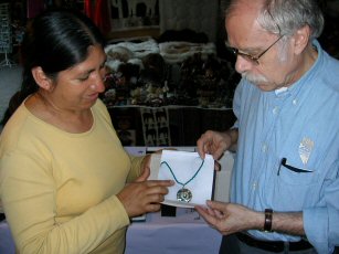 Terry and Chela wait for a jewelry buyer